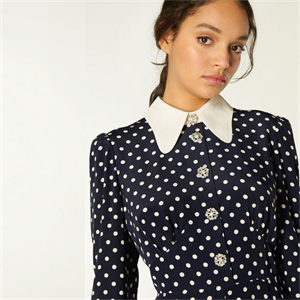L.K. Bennett Mathilde Polka Dot Silk Tea Dress
